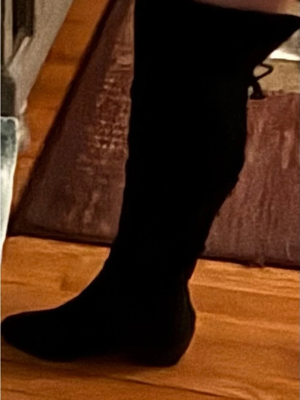 JustFab Black Over-the-Knee Stretch Boot